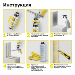 Клей пена KRONbuild всесезонная 850 мл