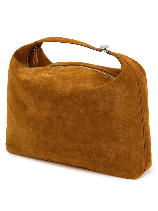 Сумка SADDLE M замша карамельного цвета