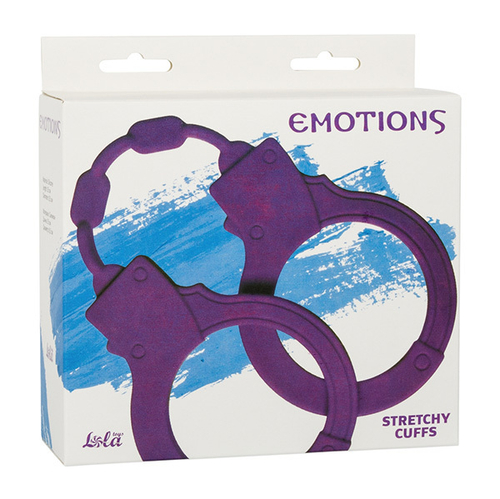 Фиолетовые силиконовые наручники Lola Games Stretchy Cuffs Purple 4008-02Lola