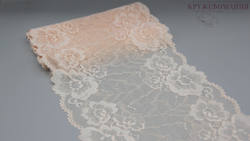 Эластичное кружево, ОПТ, 20,5 см, персик (Арт: EK-2307), м