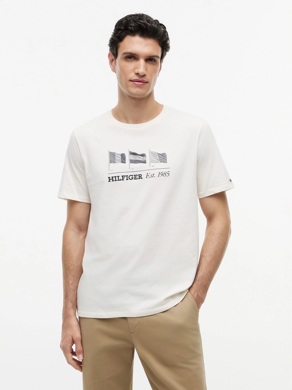 Футболка Tommy Hilfiger Multi-Flag Logo Ivory Petal