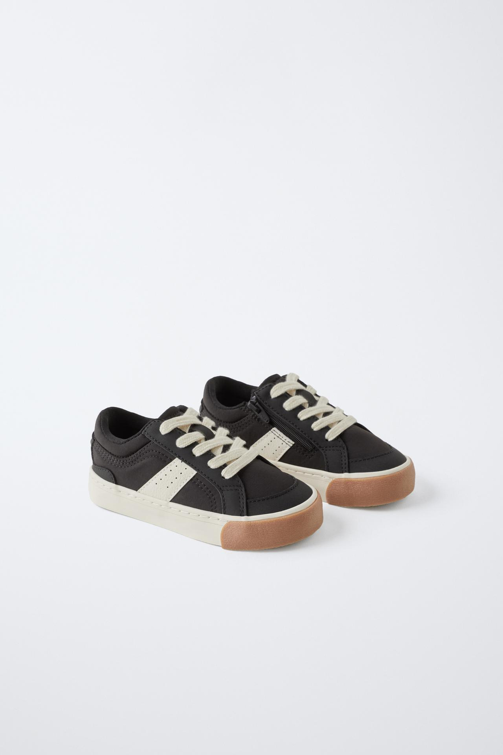 ZARA КРОССОВКИ SKATE, ЧЕРНЫЙ