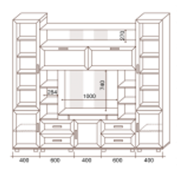 №164. Стенка с нишей для ТВ
