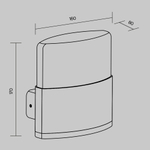 Уличный настенный светильник Outdoor O442WL-L12GF3K1