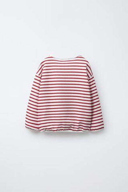 ZARA ФУТБОЛКА В ПОЛОСКУ С MINNIE MOUSE © DISNEY, КРАСНЫЙ