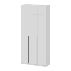 Шкаф с антресолью и наполнением (5 полок + штанга) ШК 5 (1200), Белый