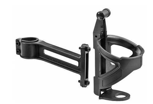 Флягодержатель CB-1427 на раму, пластиковый с выносом, чёрный арт.550056 (10216110/090216/0007290, Тайвань)