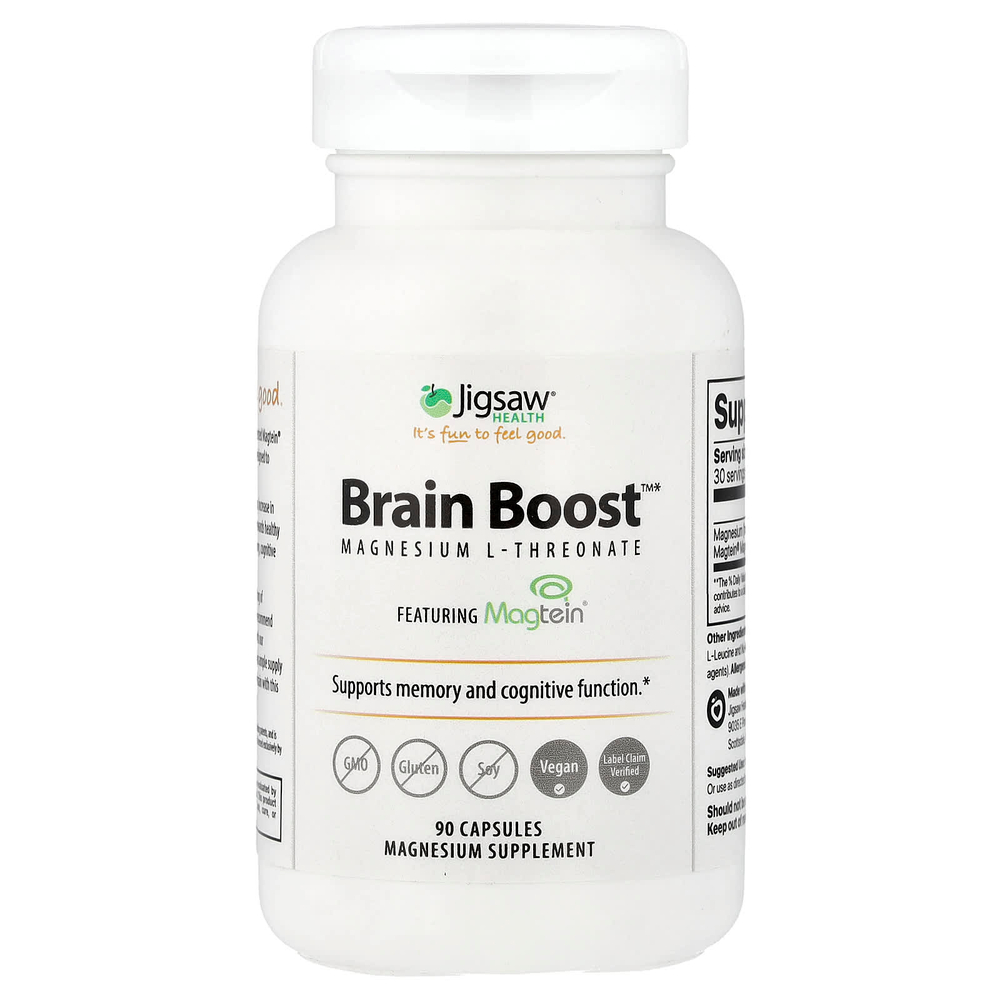 Jigsaw Health, Brain Boost, поддержка мозга, 90 капсул