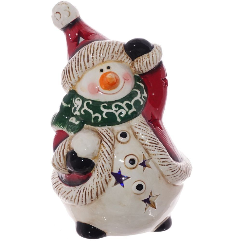 GAEM Фигурка декоративная "Снеговик" с подсветкой, L9 W9,5 H14,5 см, 2в.