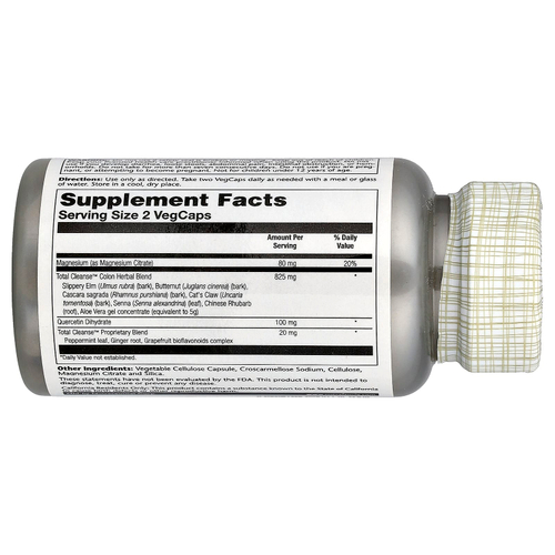 Solaray, Total Cleanse™, средство для здоровья кишечника, 60 растительных капсул