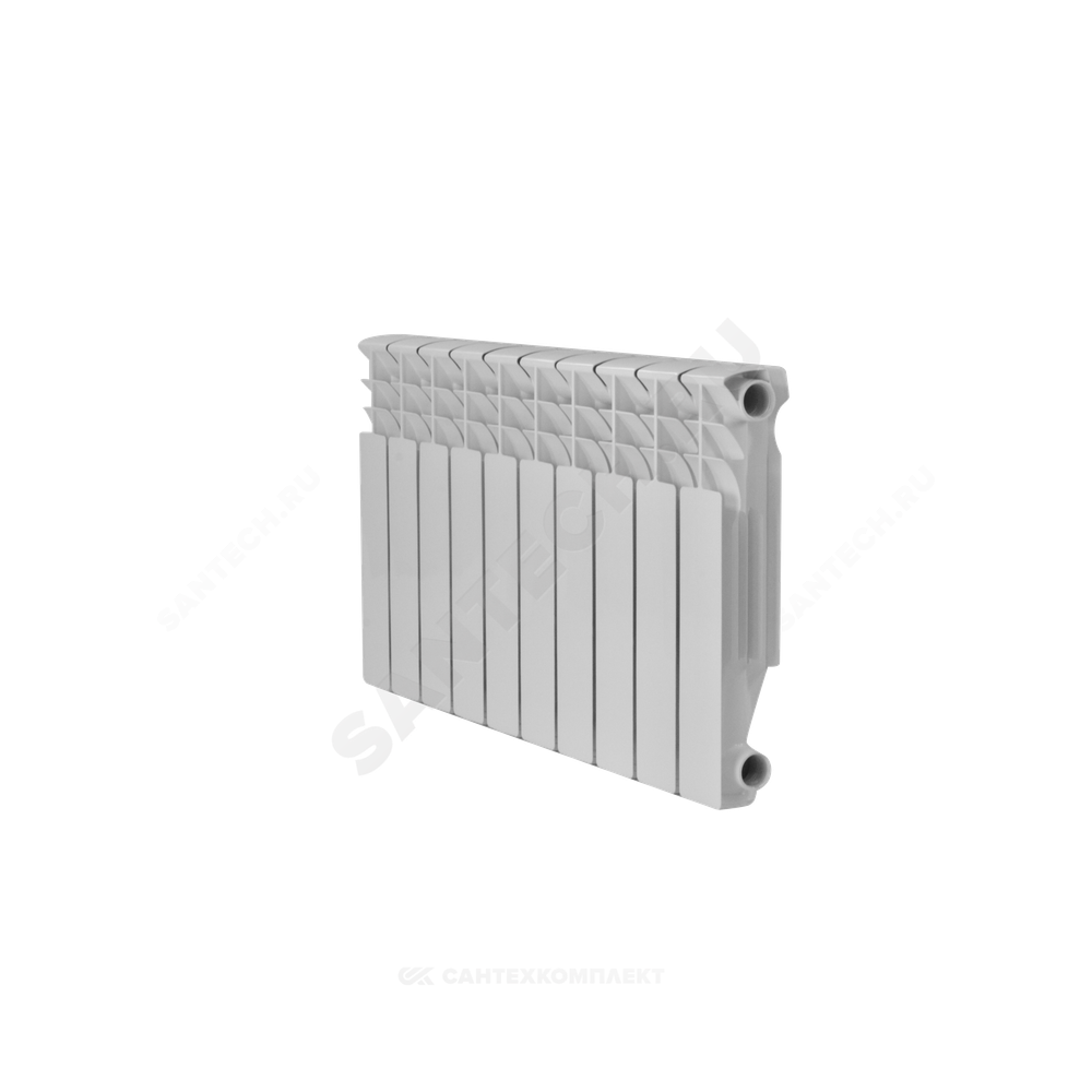 Радиатор алюминиевый Delta Plus 350 10 секций Qну=1030 Вт RAL 9016 (белый) Ogint