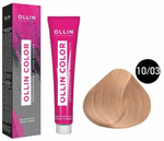 OLLIN COLOR 10/03 светлый блондин прозрачно-золотистый 60мл Перманентная крем-краска для волос