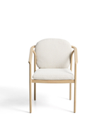 Уличный стул Sirte из алюминия с отделкой под дерево и веревкой цвета экрю