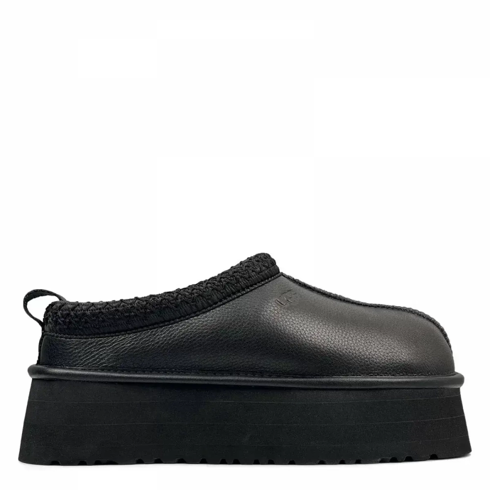 UGG TAZZ PLATFORM LEATHER BLACK