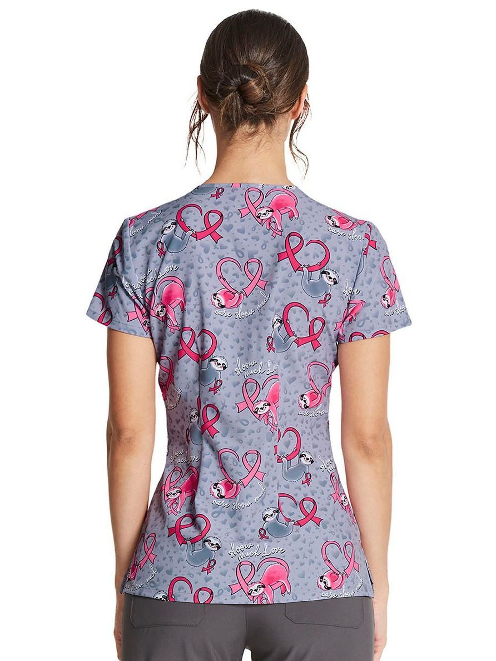 Футболка медицинская женская Dickies DK852, принт "Meow", серый, XS