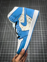 AIR JORDAN RETRO 1 HIGH OG X SUPREME WHITE/BLUE/GOLD-BLACK