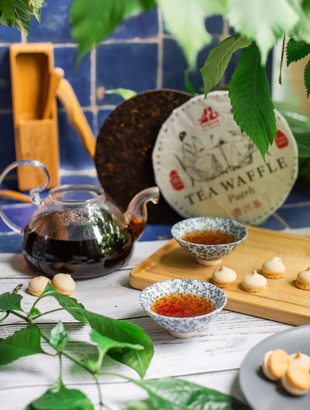 59274 Чай прессованный черный Пуэр Шу "Цзинлун, Waffle Tea" (Мини бин, 200 гр) без бамбука