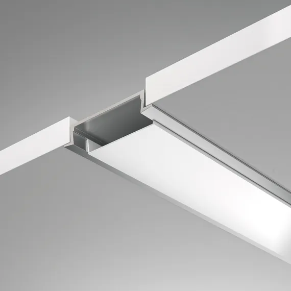 Алюминиевый профиль встраиваемый с фланцем 30x6 (Серебро, 2 м), ALM003S-2M Led Strip alm003s-2m