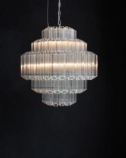 Роскошная многоярусная люстра в тёплом золотом оттенке и прозрачном ✨