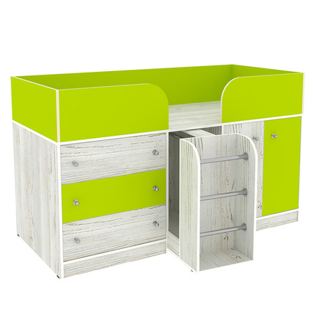 Кровать-чердак КарИВи Малыш 4 Винтерберг Лайм
