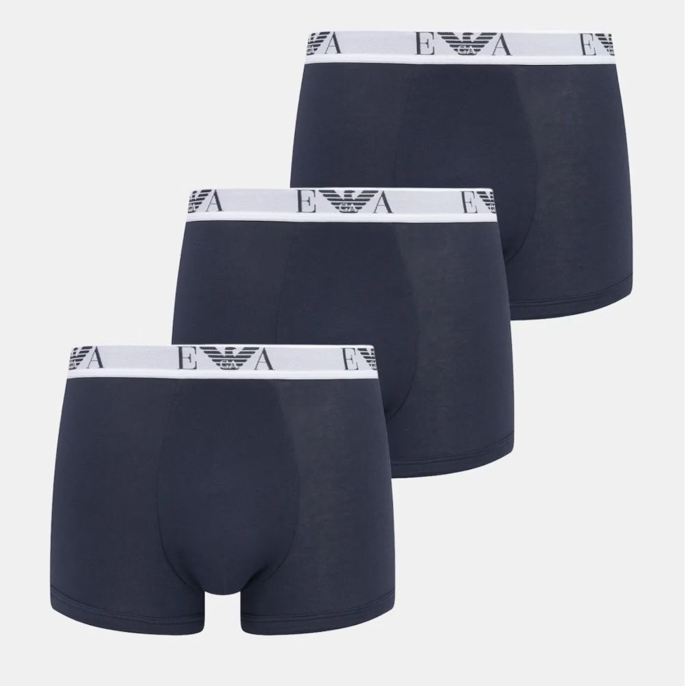 Набор мужских трусов боксеров 3в1 темно-синие Emporio Armani EM000259_AF14131