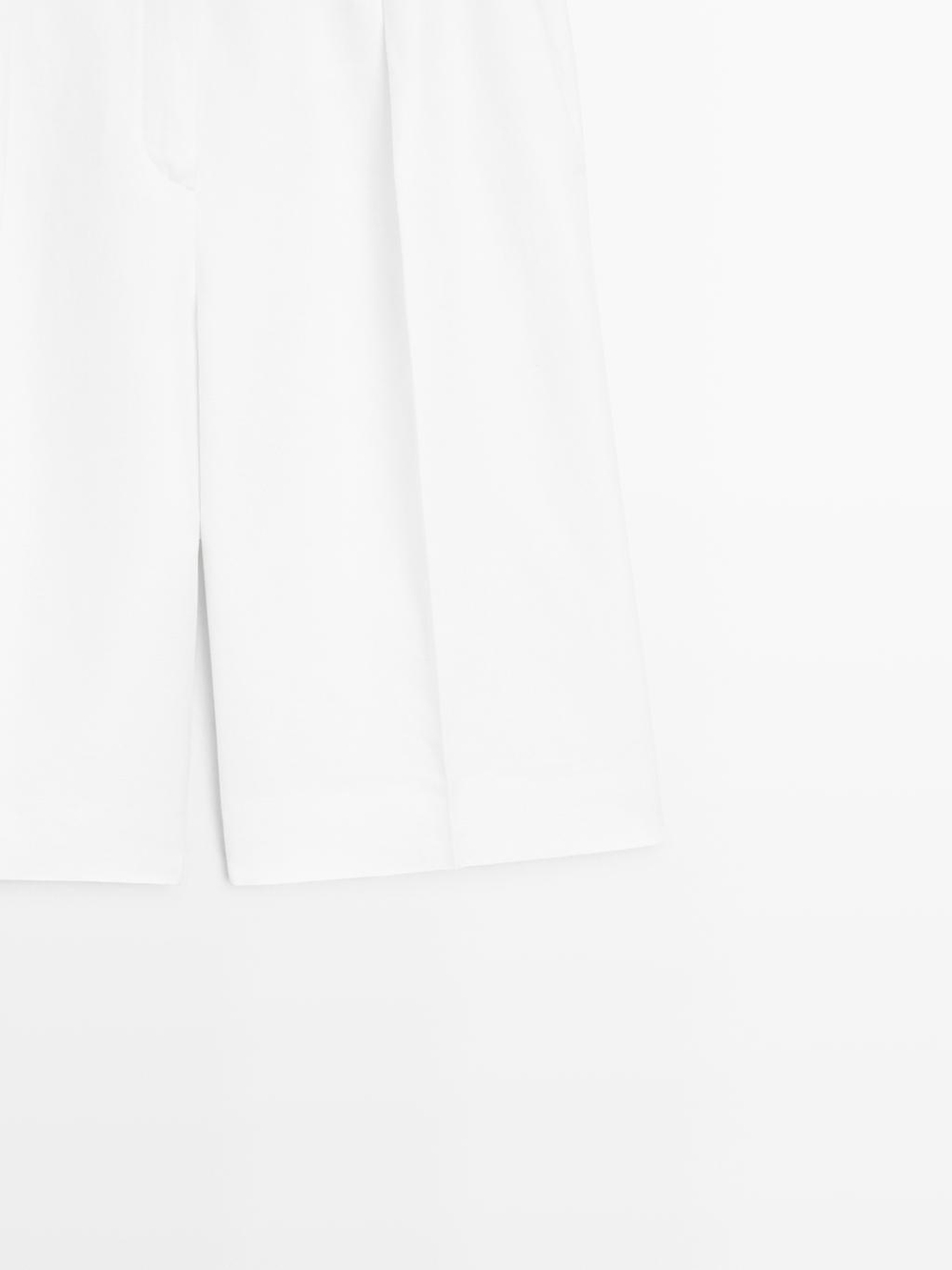 Massimo Dutti Длинные струящиеся бермуды - STUDIO, белый