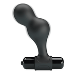 Черная анальная вибропробка 10см Mr.Play Silicone Vibrating Anal Plug BI-040133-MR