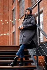 Куртка ko-ko-ko утепленная женская антрацит