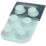 Форма для выпечки силикон, 17.5х25.5 см, прямоуг, 6 кексов, Daniks, Квантум, Y4-5173