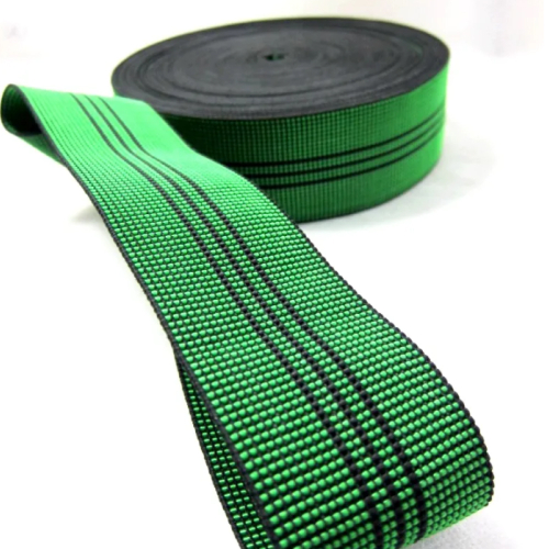 Лента эластичная мебельная, ширина 50 мм. эластичность 20%, намотка - 100 м, зеленая