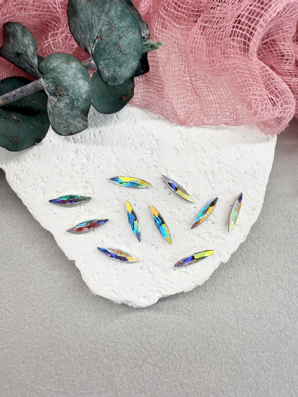 Наветт Navette spfinx 15*4 мм, Crystal AB