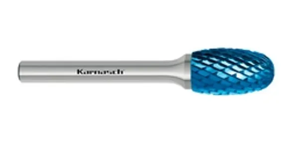 Борфреза твердосплавная Karnasch форма F, 6х18х6х50 мм, насечка HP-6, без покрытия, арт. 11.3054-030