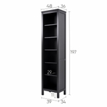 Стеллаж Хемнэс Hemnes/ Кымор, 49х198х37 см, черный