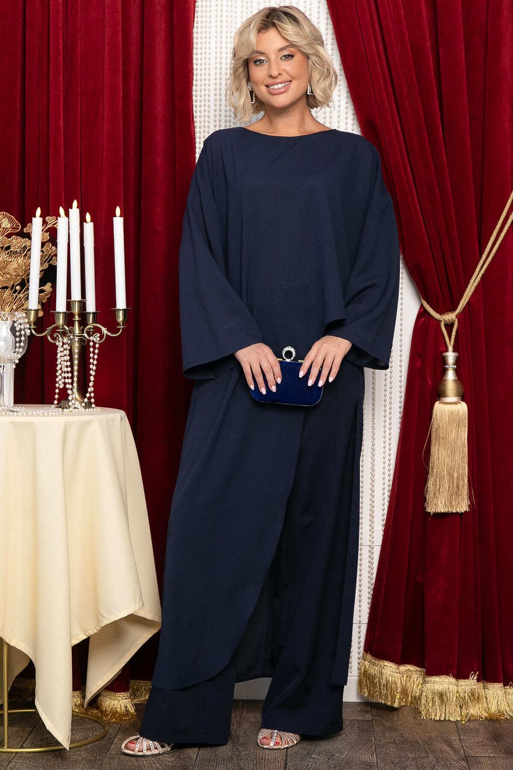 Блуза Лестия (синяя) Б14740-16М LT Collection