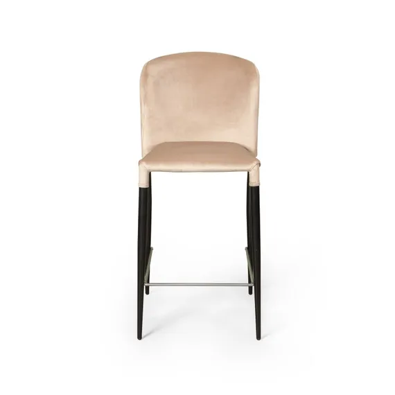 Полубарный стул Albert бежевый бархат