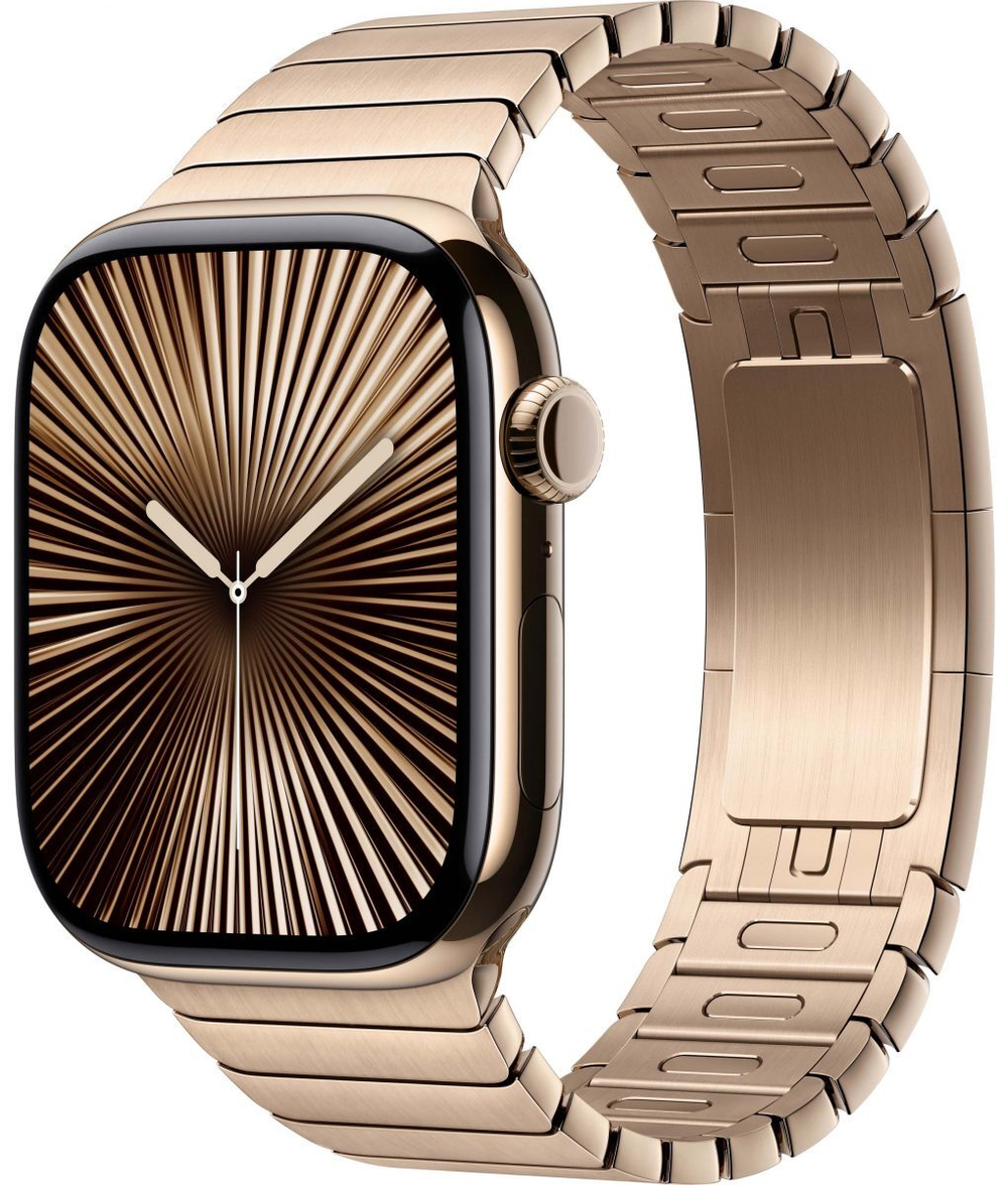 Apple Watch 10 46mm Титан Золотые Ремешок Link Bracelet Золотого Цвета