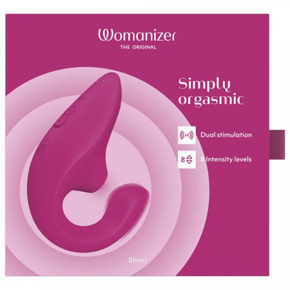 Бесконтактный клиторальный стимулятор Womanizer Blend, малиновый