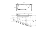 Акриловая ванна Roca Hall Angular 150х100 правая, ZRU9302865