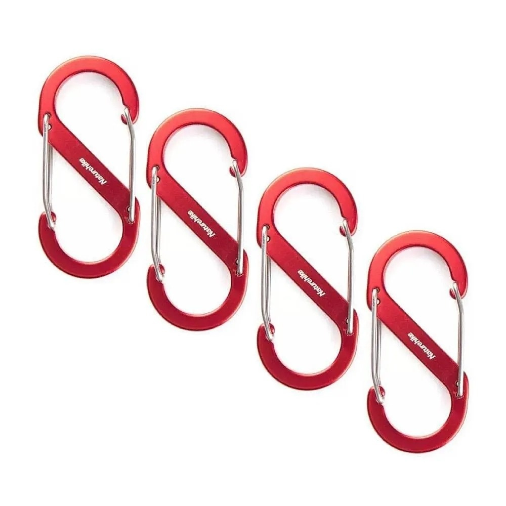 Карабин из алюминиевого сплава S типа Naturehike, 4 штуки (NH20GS004)