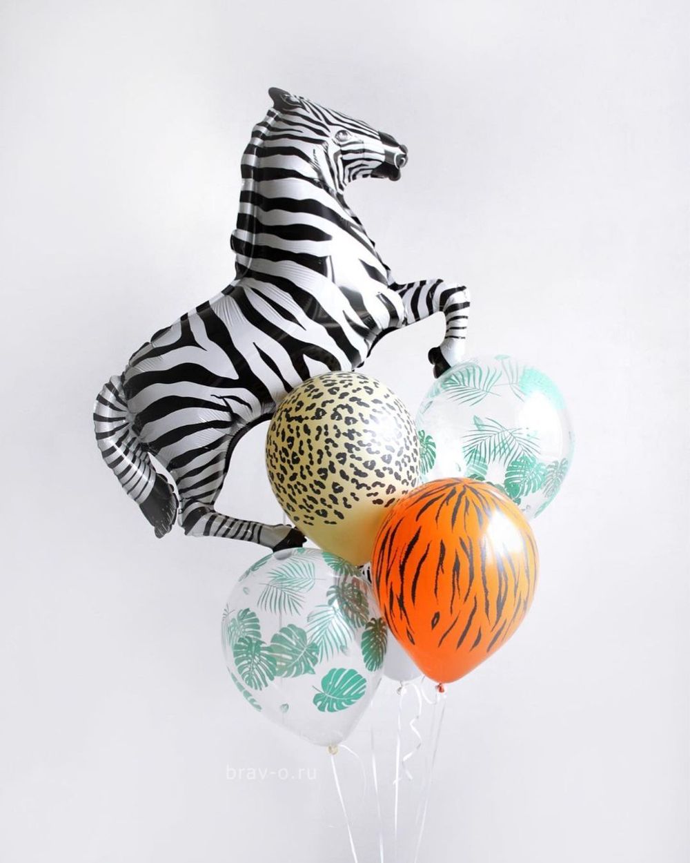 F Шар фигура Зебра (черная) 41"/105 см (БГ-25)  Изображение2