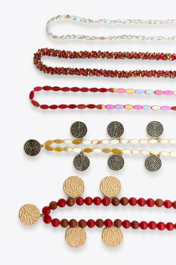 ZARA НАБОР ОЖЕРЕЛИЙ С БУСИНАМИ, РАЗНОЦВЕТНЫЙ
