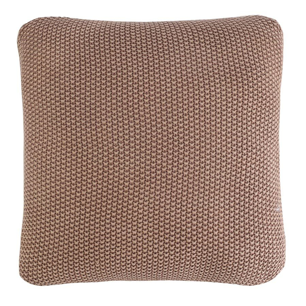 Подушка декоративная из стираного хлопка цвета мокко из коллекции essential, 45х45 см