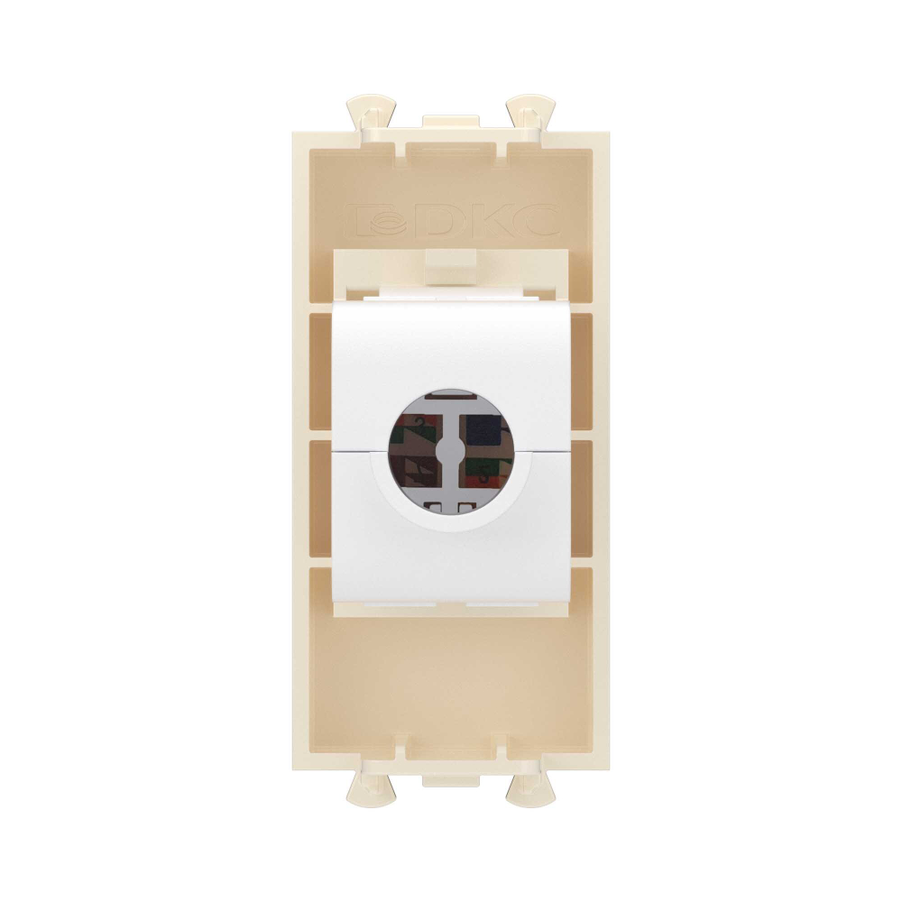 Компьютерная розетка RJ-45 без шторки модульная, кат.5е, "Avanti", "Ванильная дымка", 1 модуль