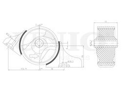 Опора двигателя задняя UNIO RMP-15049