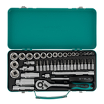 Набор торцевых головок с трещоткой, 1/4"и 3/8", 44 предмета Stels