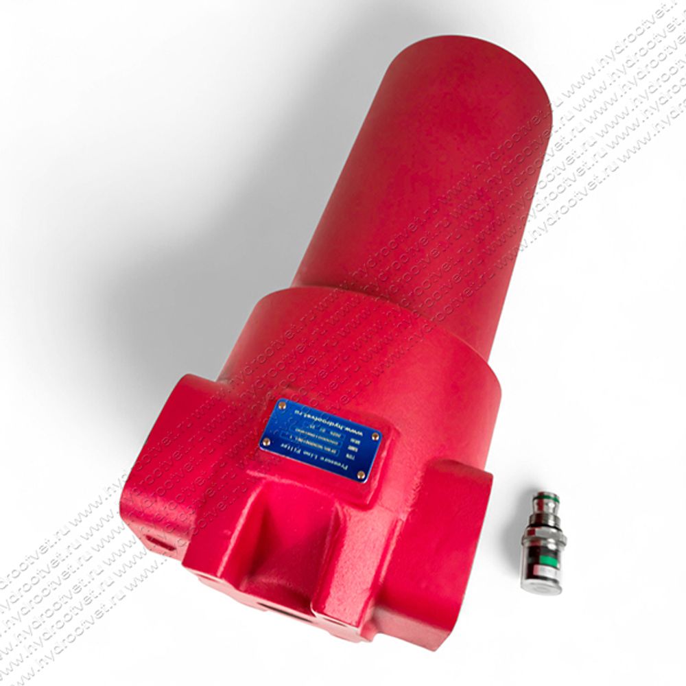 WKDFBN/HC500F10B1.1 - Напорный фильтр гидравлический одинарный модели DF тонкость фильтрации 10 мкм, типоразмер 500, вид присоединения: фланец SAE 2" (DN50), материал корпуса - чугун, рабочее давление до 420 бар, визуальный индикатор загрязнения