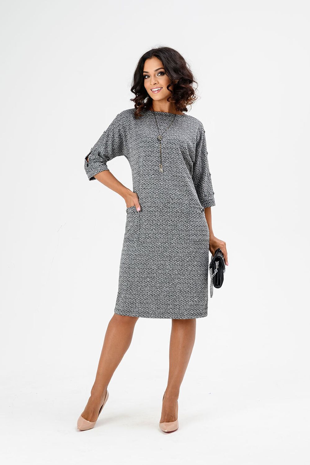 Платье Эстер (48-60) Serenada серый (Акция)