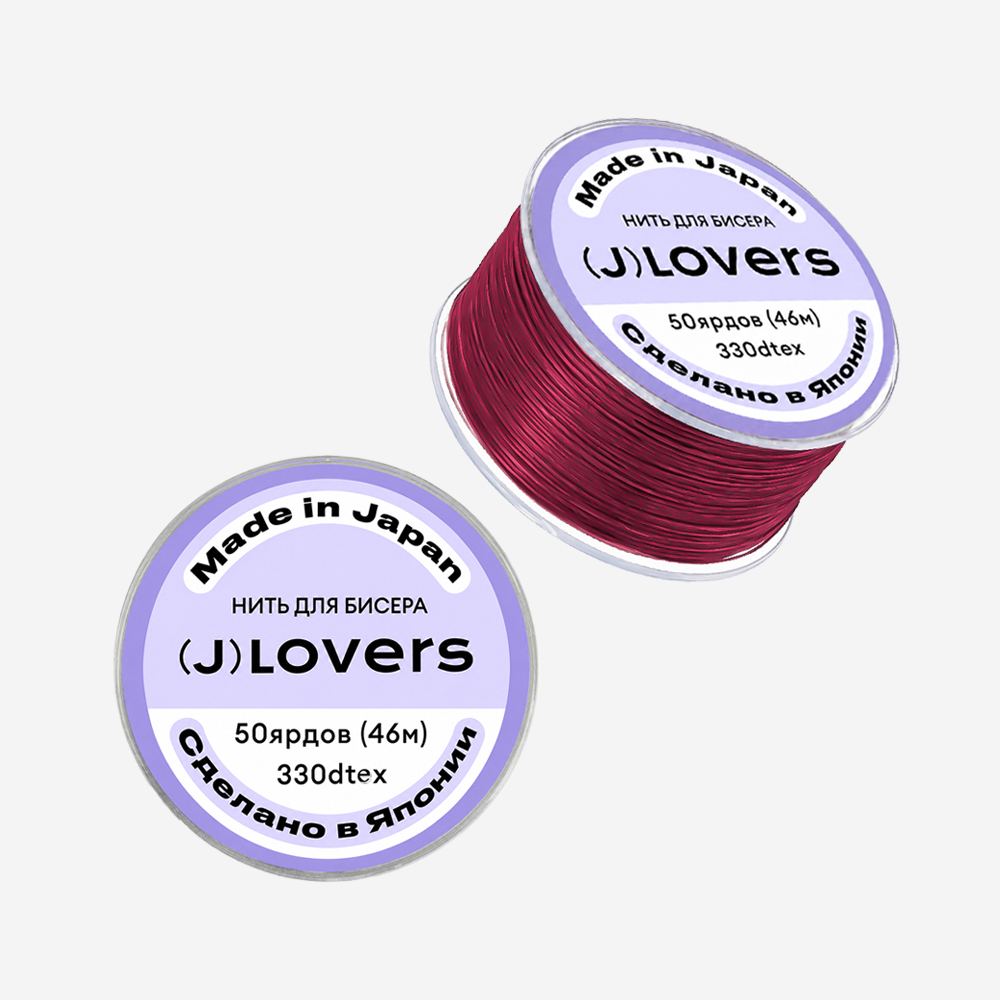 Нить для бисера JLOVERS, №8 (красная)