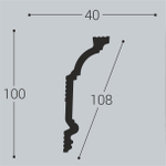bello deco Карниз XPS К 3 (100x40) 00-00004635