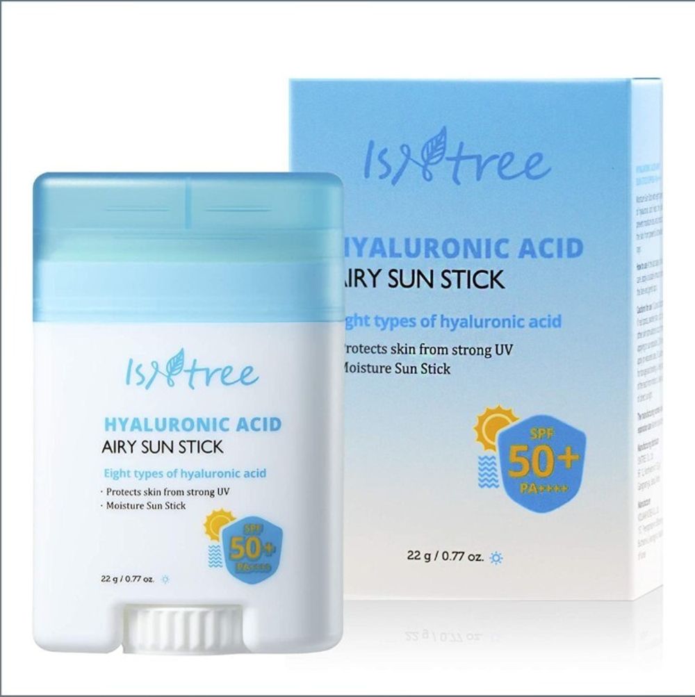 Солнцезащитный стик Isntree Hyaluronic Acid Airy Sun Stick with SPF50+ PA++++  22 г
